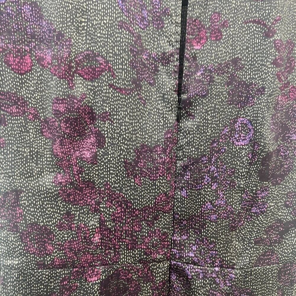 Rebecca Taylor Purple Floral Print Mini Dress Size 2 — Garden Party Feminine - Picture 3 of 7